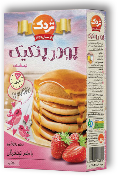 پودر پنکیک با طعم  توت فرنگی