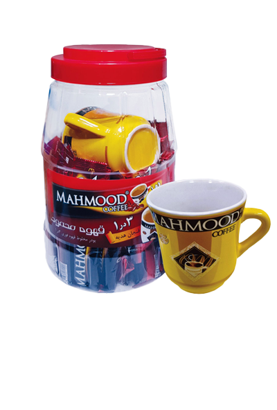 کافی میکس 3 در 1 محمود پت 40 عددی + هدیه فنجان